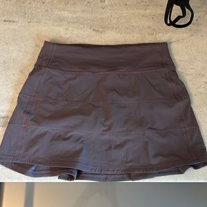 Lululemon pace rival skirt size 2 long graphite purple